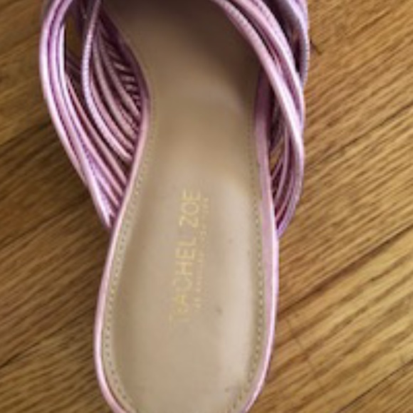 Rachel Zoe Wren Pink Metallic Slides - Picture 3 of 7